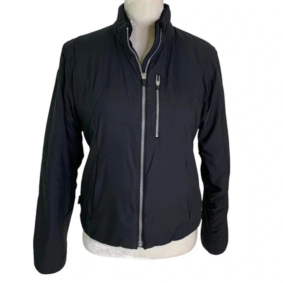 Obermeyer Y2K Women’s Black Bomber Zip Front Jacket Size 8 - Picture 9 of 10